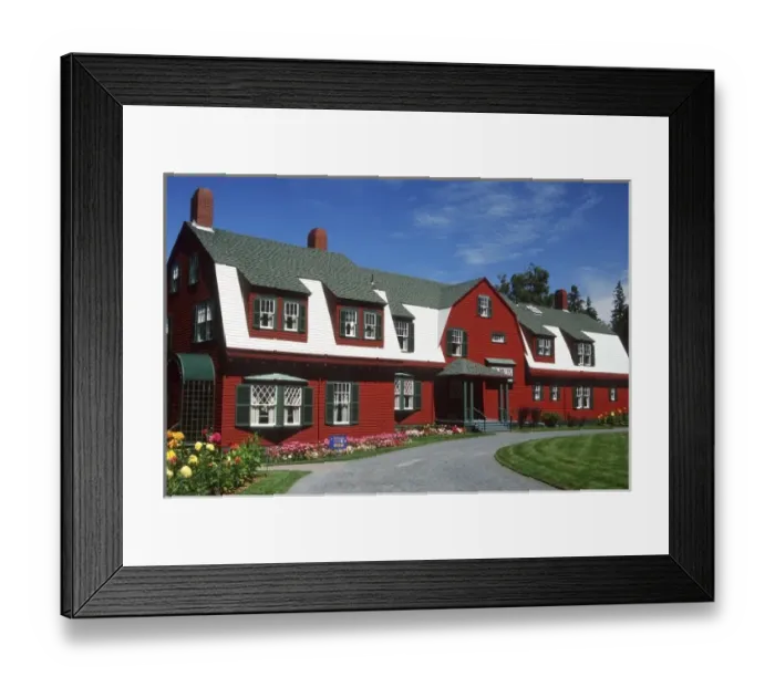 Framed Print : Canada, New Brunswick, Campobello Island. Roosevelt Cottage, where FDR and the Roosevelt Framed Print : Canada, New Brunswick, Campobello Island. Roosevelt Cottage, where FDR and the Roosevelt