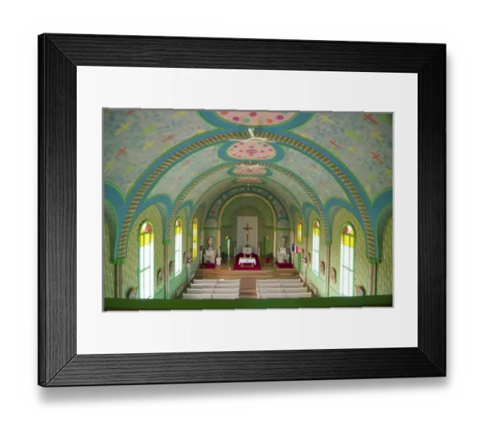Framed Print : Canada, New Brunswick, Acadia, Miscou Island, Sainte Cecile Church. The priest, now dead Framed Print : Canada, New Brunswick, Acadia, Miscou Island, Sainte Cecile Church. The priest, now dead