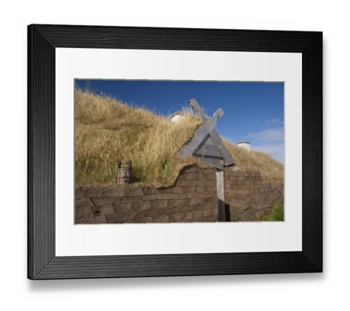 Framed Print : Canada, Newfoundland and Labrador, L Anse Aux Meadows. Archaeological site of Framed Print : Canada, Newfoundland and Labrador, L Anse Aux Meadows. Archaeological site of