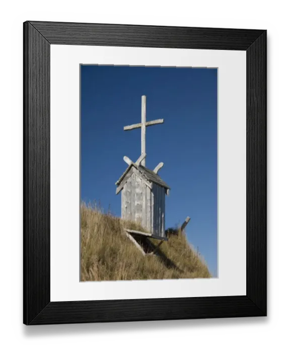 Framed Print : Canada, Newfoundland and Labrador, L Anse Aux Meadows. Norstead Viking Village Framed Print : Canada, Newfoundland and Labrador, L Anse Aux Meadows. Norstead Viking Village