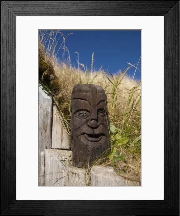 Framed Print : Canada, Newfoundland and Labrador, L Anse Aux Meadows. Norstead Viking Village