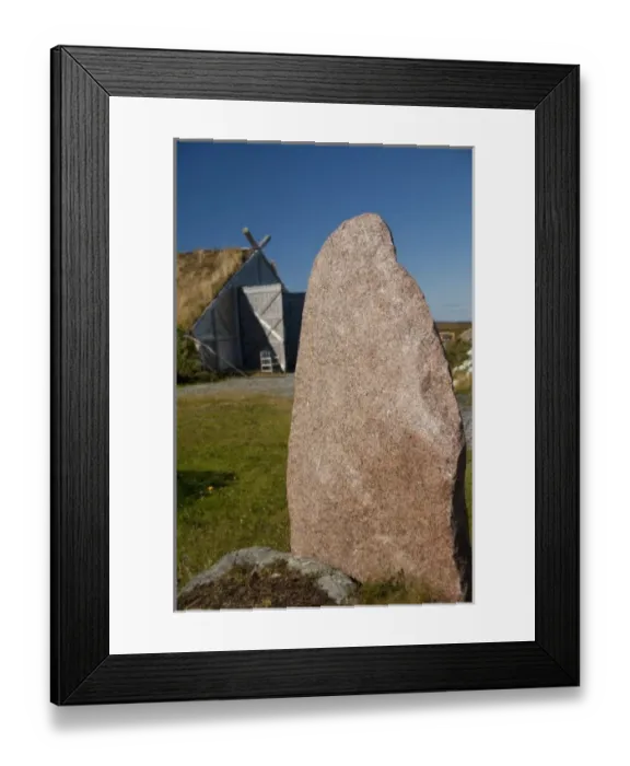 Framed Print : Canada, Newfoundland and Labrador, L Anse Aux Meadows. Norstead Viking Village Framed Print : Canada, Newfoundland and Labrador, L Anse Aux Meadows. Norstead Viking Village