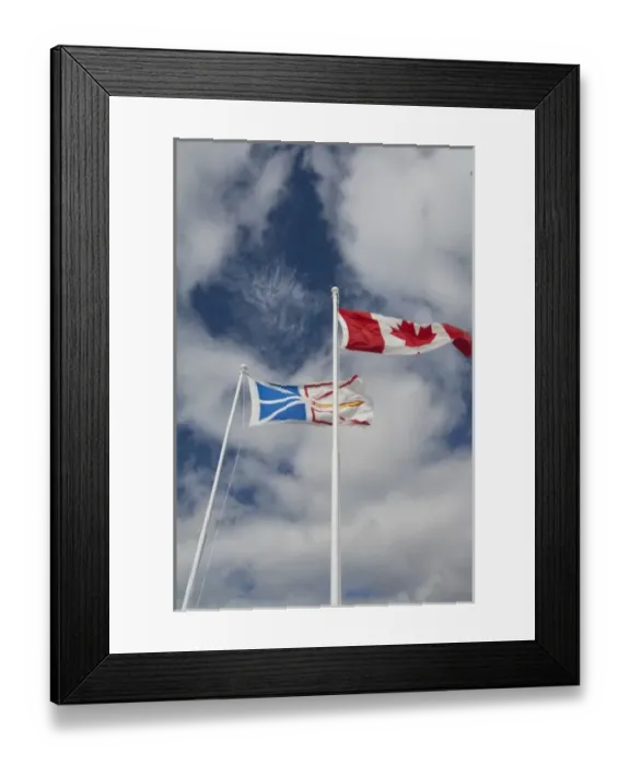 Framed Print : Canada, Newfoundland and Labrador, Newfundland, St. Anthony. Local flags Framed Print : Canada, Newfoundland and Labrador, Newfundland, St. Anthony. Local flags