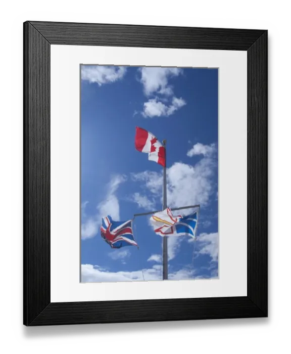 Framed Print : Canada, Newfoundland and Labrador, Newfundland, St. Anthony. Local flags Framed Print : Canada, Newfoundland and Labrador, Newfundland, St. Anthony. Local flags