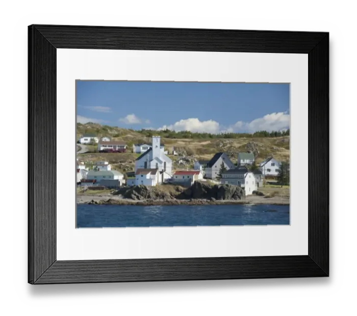 Framed Print : Canada, Newfoundland and Labrador, Twillingate. The port area along the Kittiwake Coast