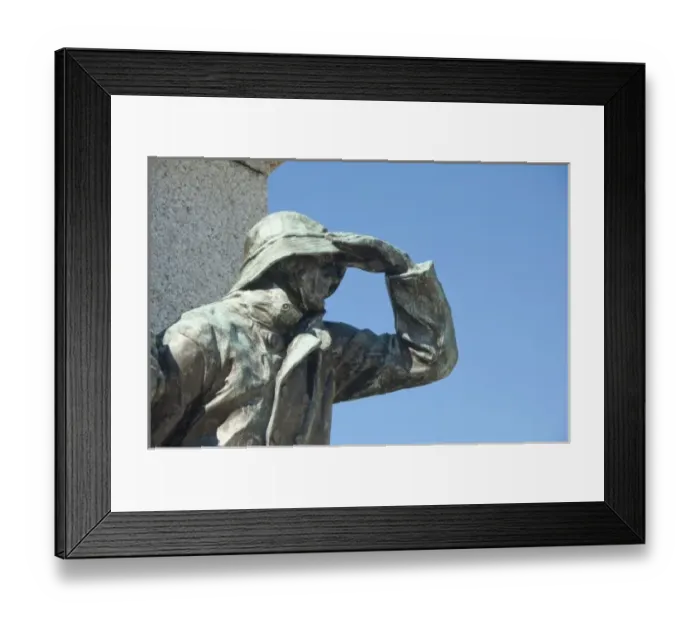 Framed Print : Canada, Newfoundland and Labrador, St. John s. Statue of sailor looking out to sea Framed Print : Canada, Newfoundland and Labrador, St. John s. Statue of sailor looking out to sea