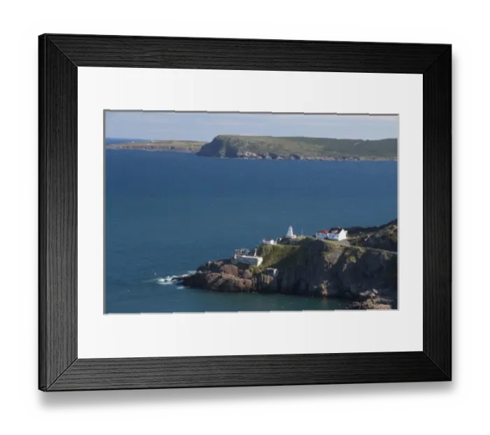 Framed Print : Canada, Newfoundland and Labrador, St. John s. View of lighthouse from Signal Hill