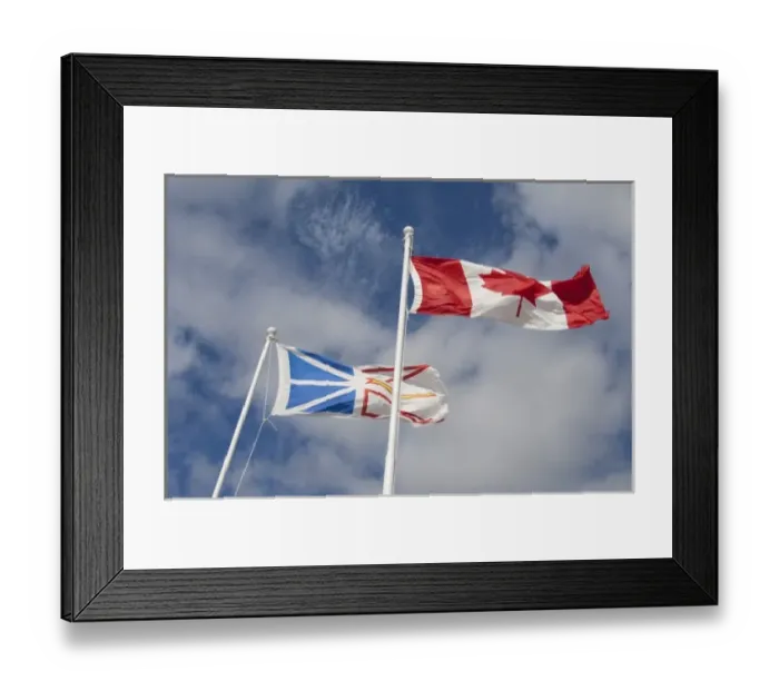 Framed Print : Canada, Newfoundland and Labrador, Newfundland, St. Anthony. Local flags Framed Print : Canada, Newfoundland and Labrador, Newfundland, St. Anthony. Local flags
