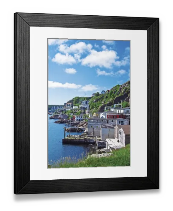 Framed Print : St. Johns, Newfoundland, Canada, the historic fishing village along the Narrows of St