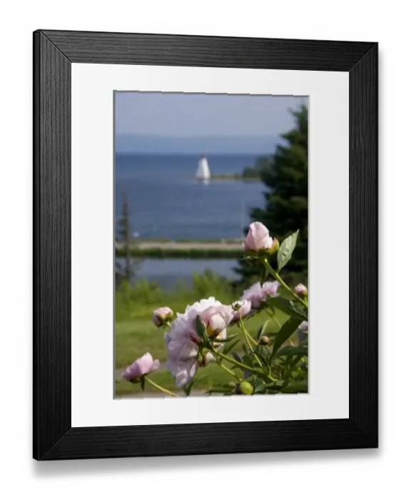 Framed Print : Canada, Nova Scotia, Cape Breton Island, Baddeck. Baddeck lighthouse