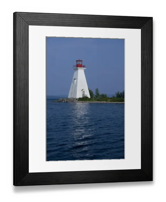Framed Print : Canada, Nova Scotia, Cape Breton Island, Baddeck. Baddeck lighthouse