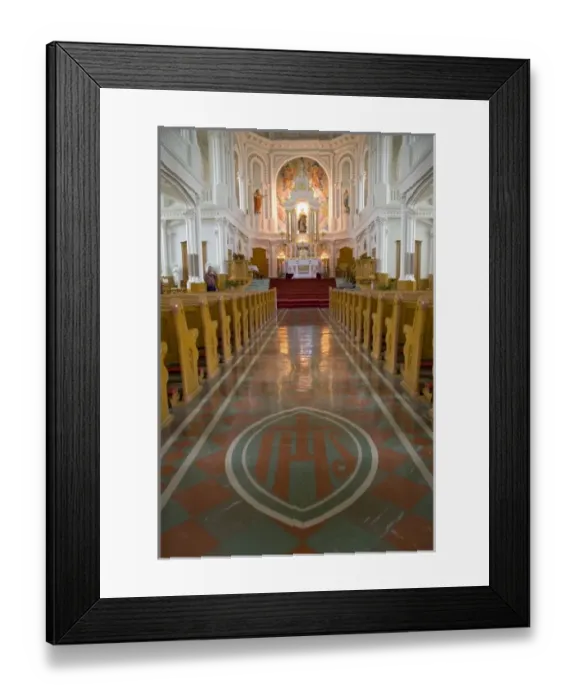 Framed Print : Canada, Nova Scotia, Cape Breton Island, Cheticamp. St. Peters Church