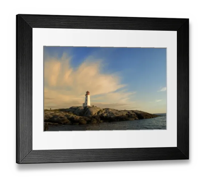 Framed Print : Sunset at Peggys Point Lighthouse, Peggys Cove, Nova Scotia, Canada Framed Print : Sunset at Peggys Point Lighthouse, Peggys Cove, Nova Scotia, Canada