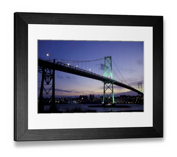 Framed Print : North America, Canada, Nova Scotia, Halifax. MacDonald Bridge