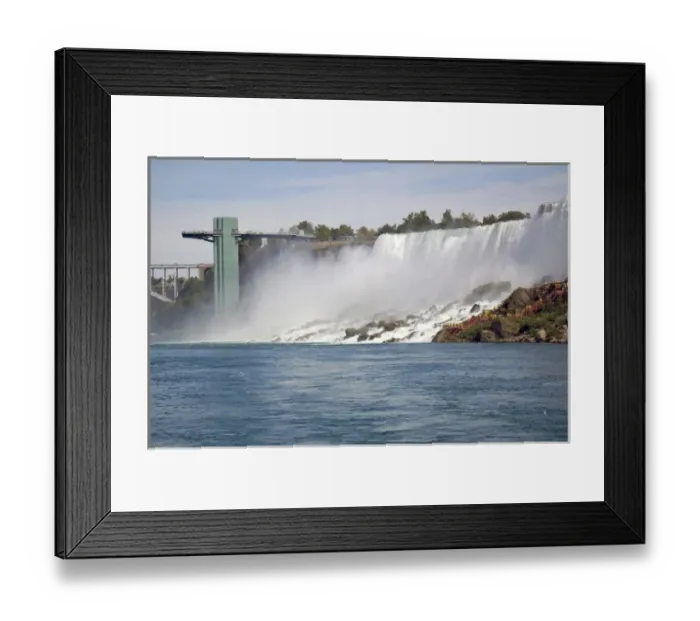 Framed Print : Canada, Ontario, Niagara Falls. Walking the falls on the US side Framed Print : Canada, Ontario, Niagara Falls. Walking the falls on the US side