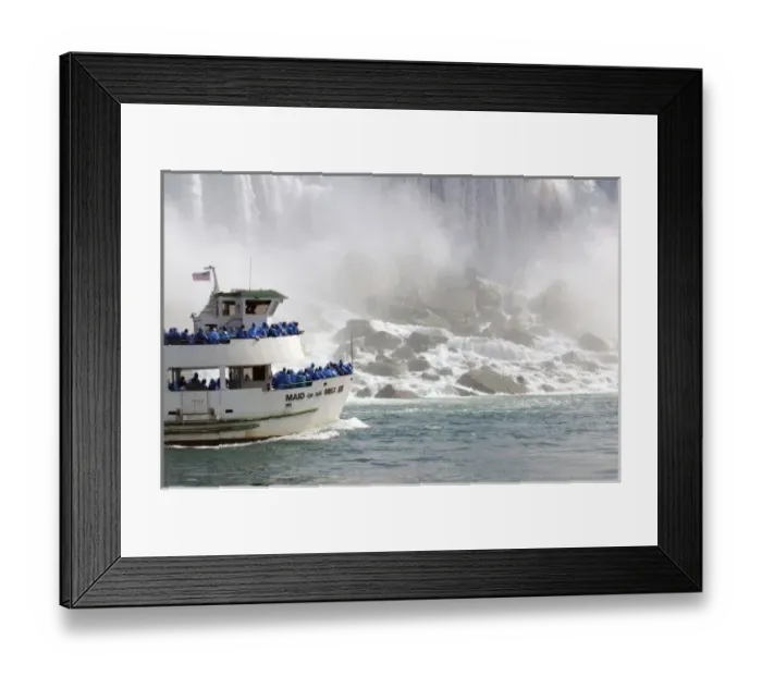 Framed Print : Canada, Ontario, Niagara Falls. Maid of the Mist boat ride