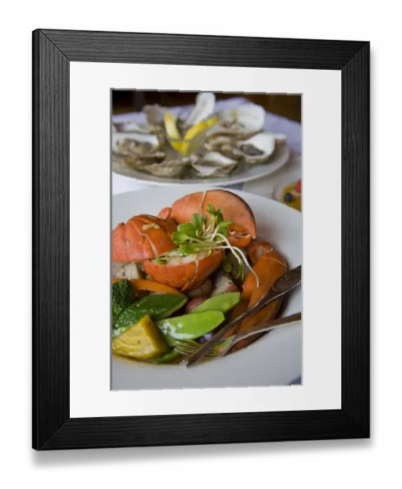 Framed Print : Canada, Prince Edward Island, Dalvay-by-the-sea. Various dishes at the Dalvay-by-the-sea