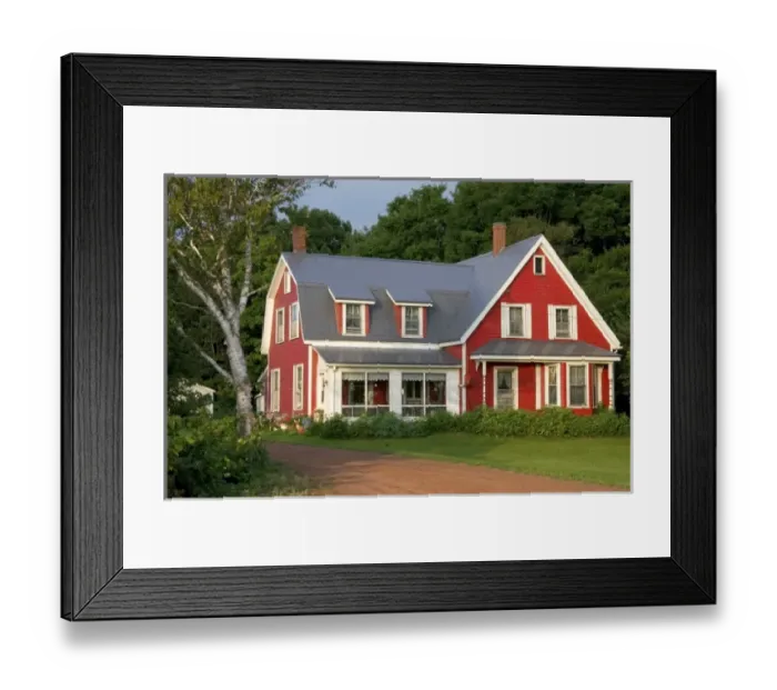 Framed Print : Red farm house on Prince Edward Island, Canada Framed Print : Red farm house on Prince Edward Island, Canada