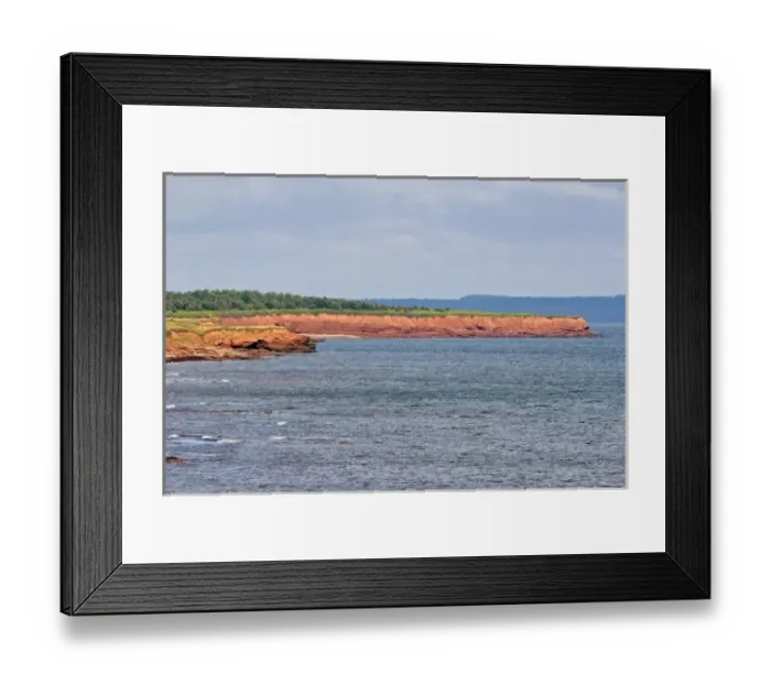 Framed Print : Red cliffs of Cape Orby, Prince Edward Island, Canada