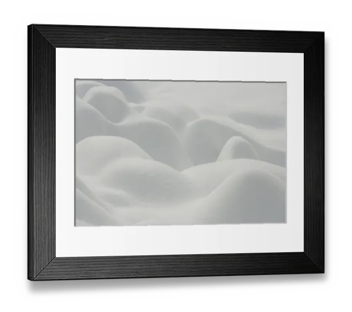 Framed Print : Canada, Quebec. Shapes formed in fresh snow