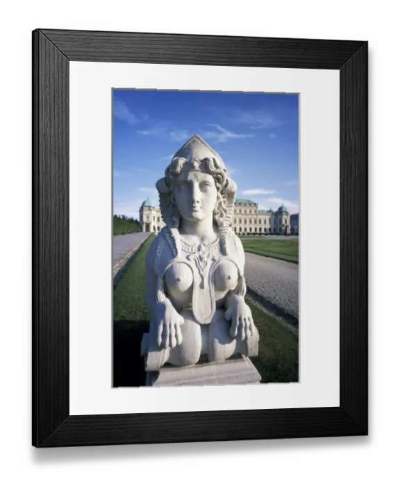 Framed Print : Europe, Austria, Vienna. Belvedere Palace, Sphinx Statue Framed Print : Europe, Austria, Vienna. Belvedere Palace, Sphinx Statue