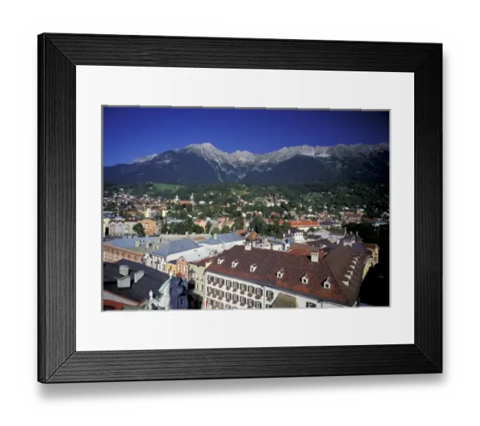 Framed Print : Austria, Innsbruck. Old town architecture