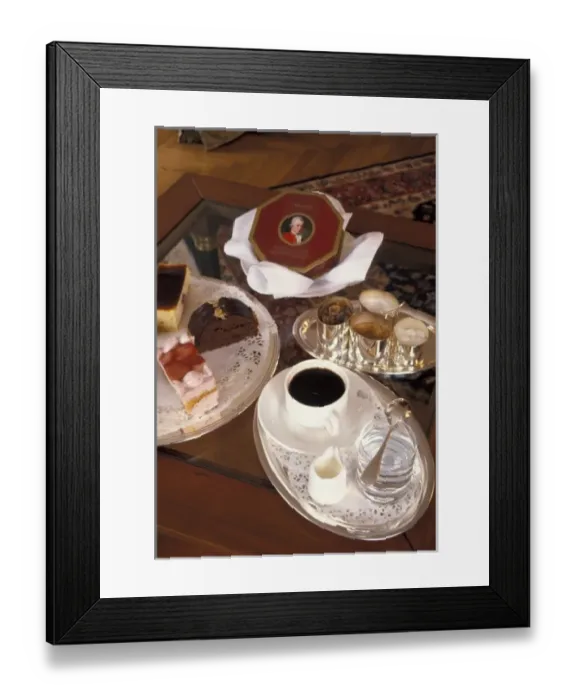 Framed Print : Austria, Salzburg. Coffee service Framed Print : Austria, Salzburg. Coffee service