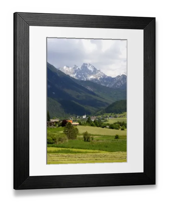 Framed Print : Farmland at Imst, Austria Framed Print : Farmland at Imst, Austria