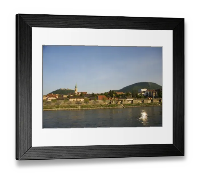 Framed Print : Europe, Austria, town along Danube River Framed Print : Europe, Austria, town along Danube River