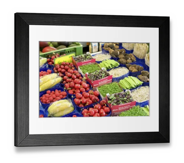 Framed Print : Europe, Austria, Salzburg Stadt, Salzburg, fresh fruit and vegetables for sale