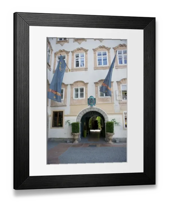 Framed Print : Europe, Austria, Salzburg Stadt, Salzburg, Residenzplatz, St. Peters restaurant