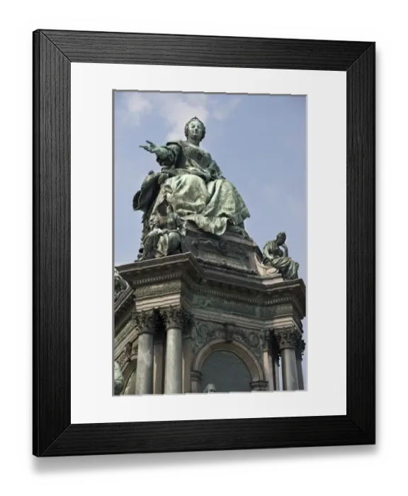 Framed Print : Europe, Austria, Vienna, sculpture of Maria Theresa, Natural History Museum
