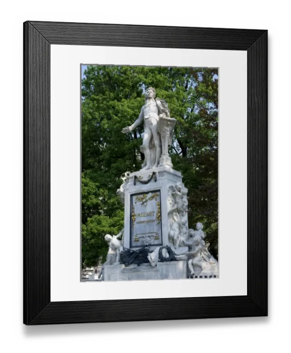 Framed Print : Europe, Austria, Vienna, statue of Mozart
