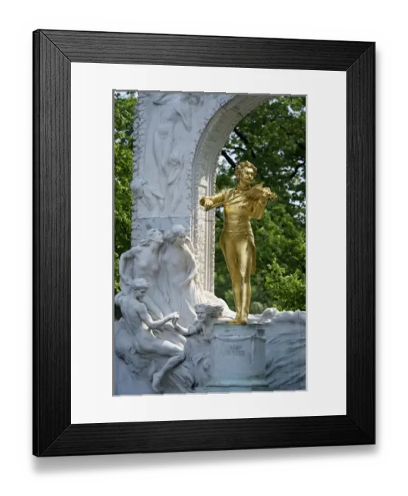 Framed Print : Europe, Austria, Vienna, Johann Strauss Monument in Viennese City Park, Stadtpark Framed Print : Europe, Austria, Vienna, Johann Strauss Monument in Viennese City Park, Stadtpark
