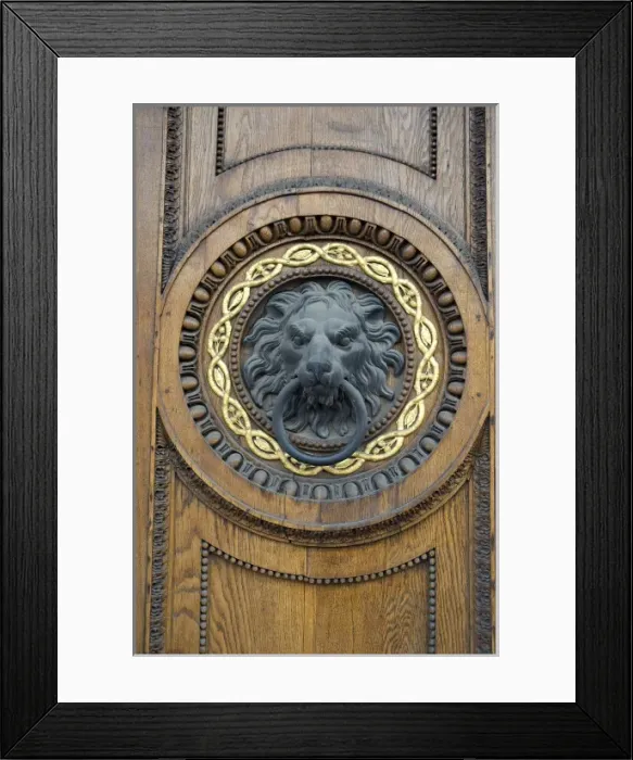 Framed Print : Europe, Austria, Vienna, detail of doorknocker