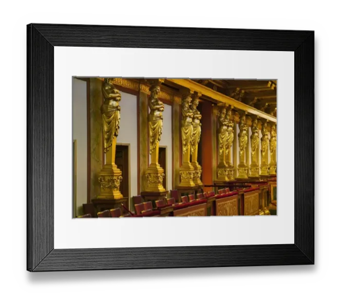 Framed Print : Interior of Viennese Concert Hall, Vienna, Austria Framed Print : Interior of Viennese Concert Hall, Vienna, Austria