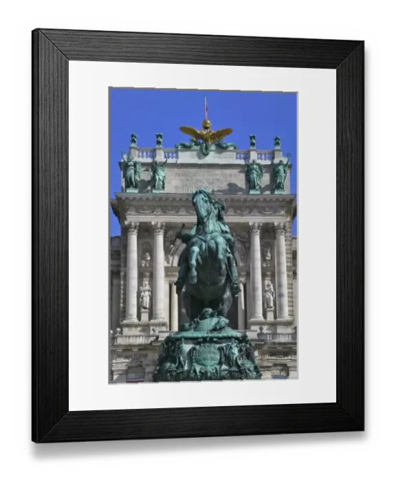 Framed Print : A statue outside the Hofburg Complex (Imperial Palace) depicts Prince Eugene of Savoy