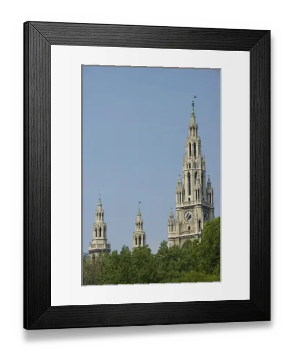Framed Print : Europe, Austria, Vienna, spires of Rathaus Framed Print : Europe, Austria, Vienna, spires of Rathaus