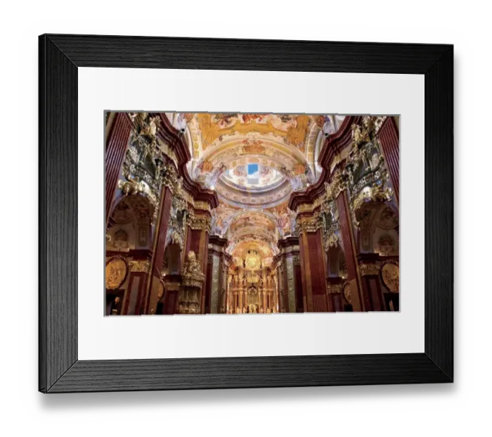Framed Print : Austria, Melk monastery, Church of the Abbey, Wachau Valley Framed Print : Austria, Melk monastery, Church of the Abbey, Wachau Valley