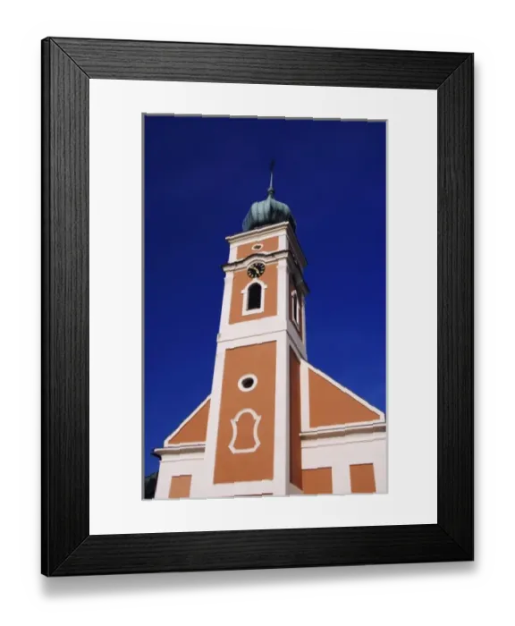 Framed Print : Church tower in Illmitz city, Illmitz, National Park Lake Neusiedl, Burgenland, Austria Framed Print : Church tower in Illmitz city, Illmitz, National Park Lake Neusiedl, Burgenland, Austria