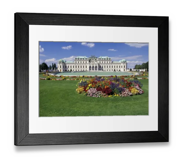 Framed Print : Austria. Belvedere Castle, summer garden Framed Print : Austria. Belvedere Castle, summer garden