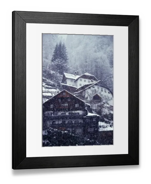Framed Print : Austria, Salzkammergut, Hallstatt. Detail of town buildings Framed Print : Austria, Salzkammergut, Hallstatt. Detail of town buildings