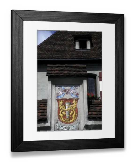 Framed Print : Austria, Tyrol. City Hall detail