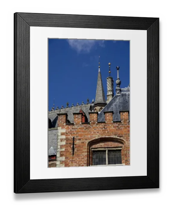 Framed Print : Belgium, Brugge (aka Brug or Bruge). UNESCO World Heritige Site. Typical medieval Framed Print : Belgium, Brugge (aka Brug or Bruge). UNESCO World Heritige Site. Typical medieval