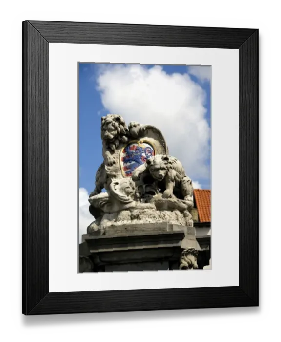 Framed Print : Europe, Belgium, Brugge (aka Brug or Bruge). Historic Brugge, UNESCO World Heritige Site