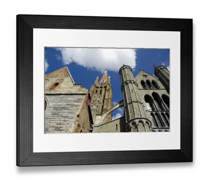 Framed Print : Belgium, Brugge (aka Brug or Bruge). UNESCO World Heritige Site. Early Gothic brickstone Framed Print : Belgium, Brugge (aka Brug or Bruge). UNESCO World Heritige Site. Early Gothic brickstone
