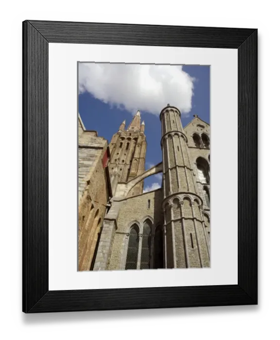 Framed Print : Belgium, Brugge (aka Brug or Bruge). UNESCO World Heritige Site. Early Gothic brickstone Framed Print : Belgium, Brugge (aka Brug or Bruge). UNESCO World Heritige Site. Early Gothic brickstone