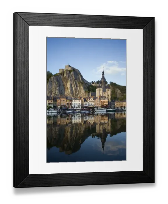 Framed Print : River Meuse, Dinant, Namur, Wallonia, Belgium
