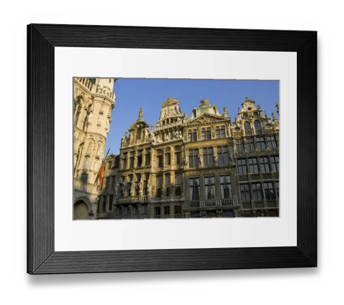 Framed Print : Europe, Belgium, Brussels-Capital Region, Brussels, The Grand Place, Guild houses
