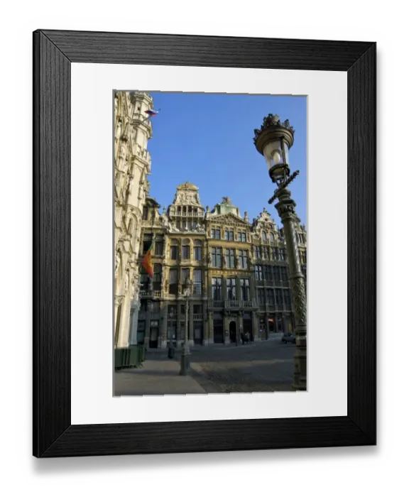 Framed Print : Europe, Belgium, Brussels-Capital Region, Brussels, The Grand Place, Guild houses